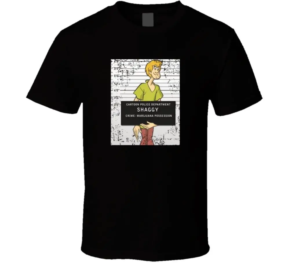 Shaggy Mugshot Scooby Doo футболка с героями мультфильмов Fan Art популярная новая модная Топ