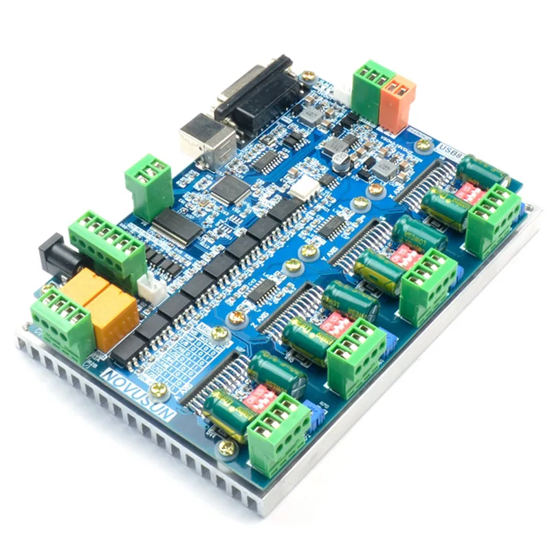 Бесплатная доставка 125 К USB Mach3 4 оси шаговый двигатель Drive Card + ЖК-дисплей ручной