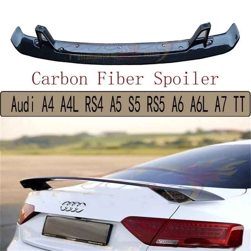 Спойлер из углеродного волокна для Audi TT A3 S3 A4 RS4 A5 S5 RS5 A6 S6 A7 S7 2009 2017