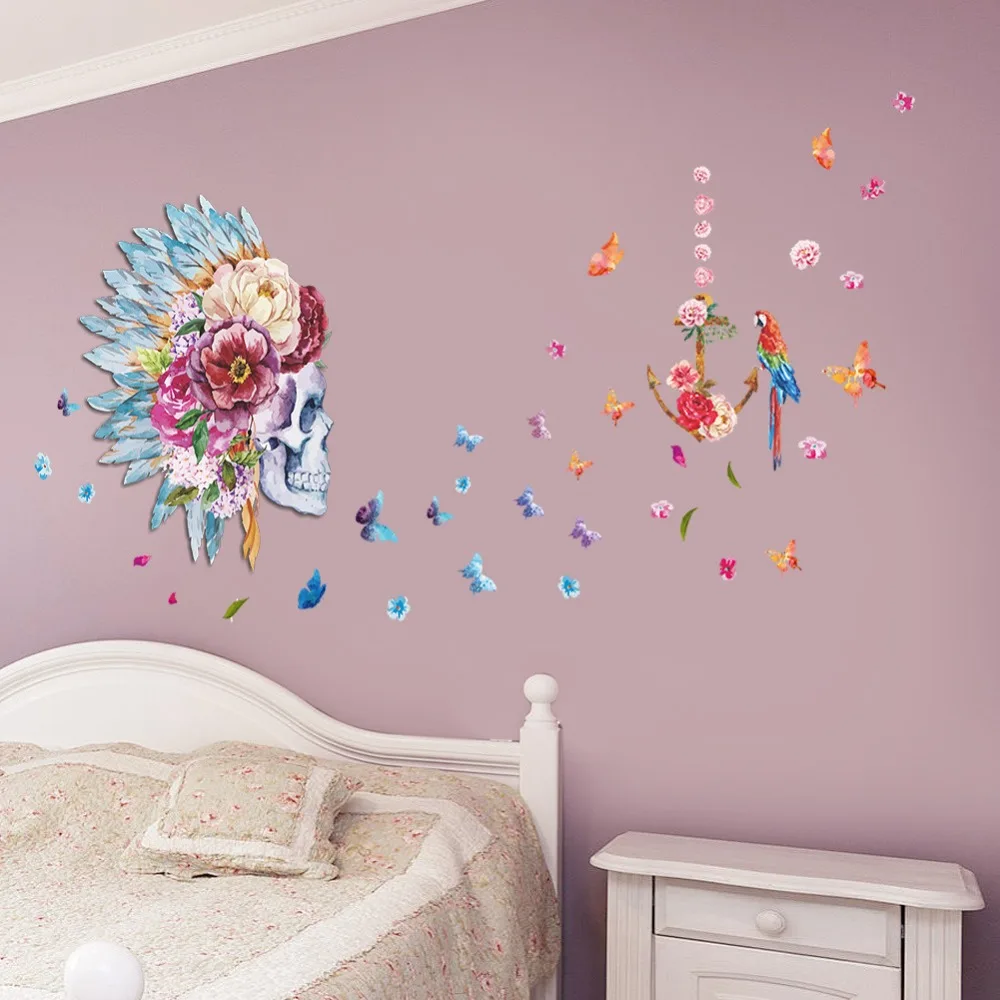 Животные зоопарк настенные наклейки для детей цветные цветы принцесса глаза