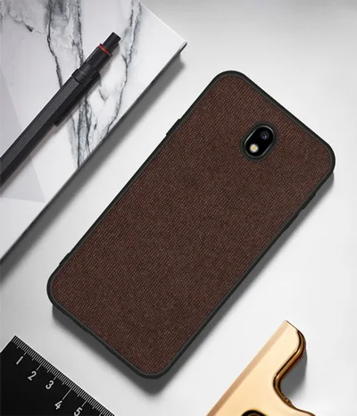 coffee Для samsung Galaxy J5 чехол мягкий силиконовый край Роскошные тряпичный чехол для samsung J7 J3 чехол для samsung A5 A3 A7 крышка - Цвет: coffee