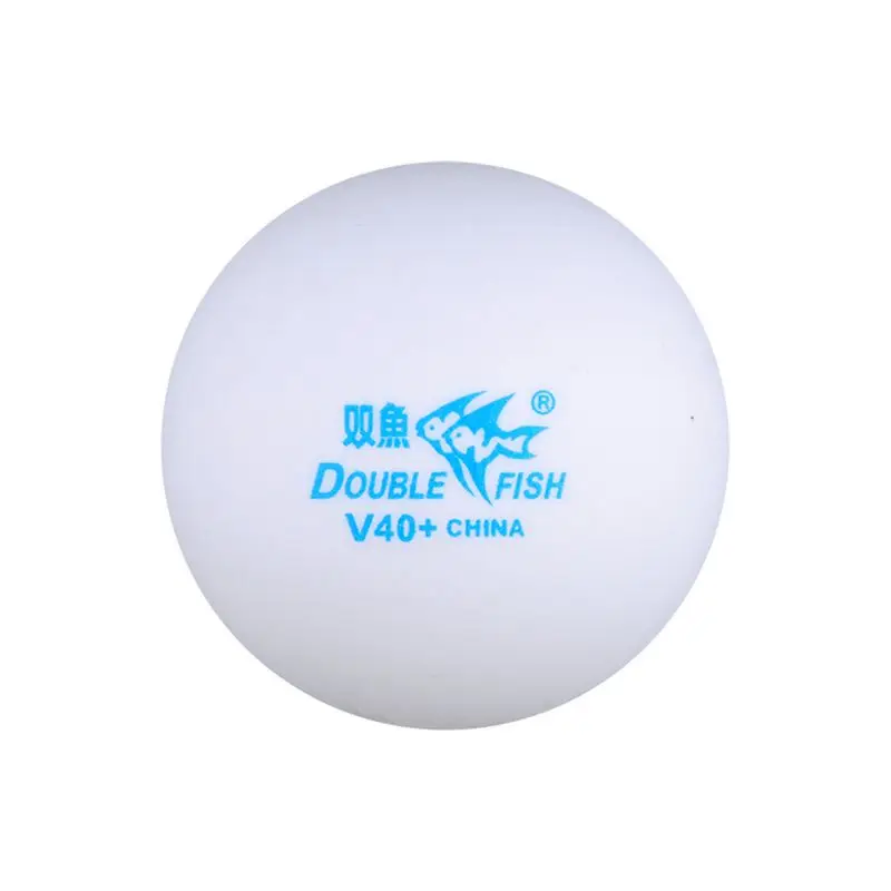 Мяч для настольного тенниса Double Fish white V40 + тренировочный мяч пинг понга из
