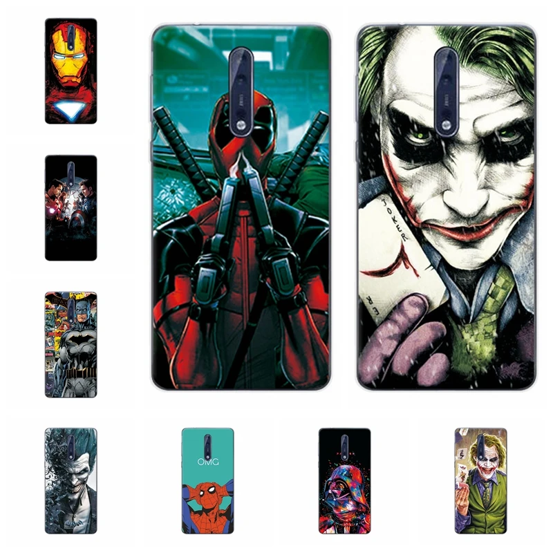 Очаровательный чехол для телефона Marvel Hero Captain America Nokia 8 Железный человек Звездные