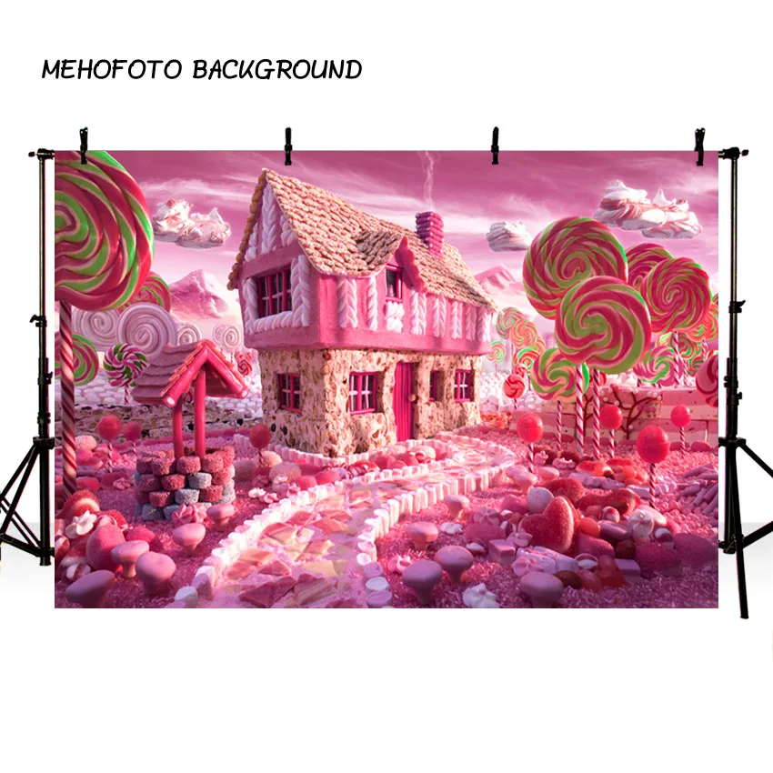 Фоны MEHOFOTO розовые конфеты бар день рождения фото фон Дети Фотография фоны под