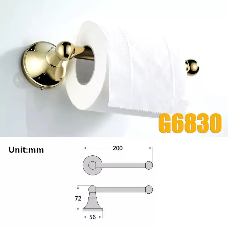 

Free shipping Biggers sanitary Gold color copper bathroom accessories toilet roll holder paper holder classic round design