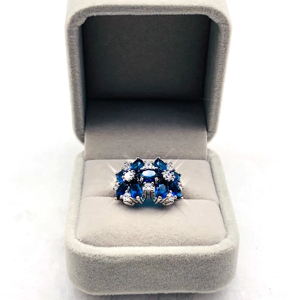 anillos plata 925 para mujer Fashion Trend Zircon Crystal Rose Glamour Lady Ring for Women's Gifts Jewelry Wholesale | Украшения и