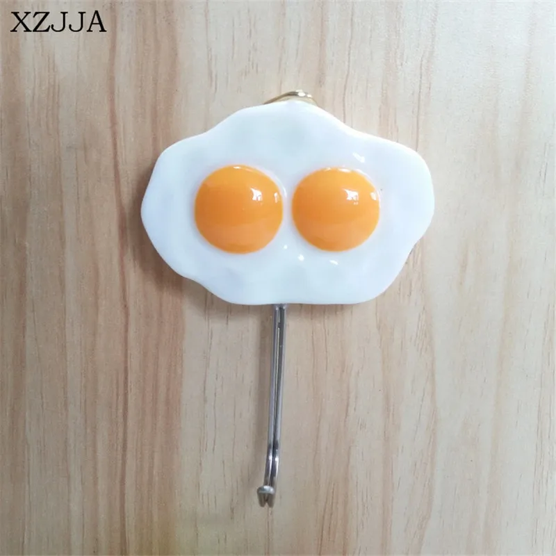 XZJJA 1 шт. милый крючок из смолы в форме яйца крепкий клей настенный для одежды