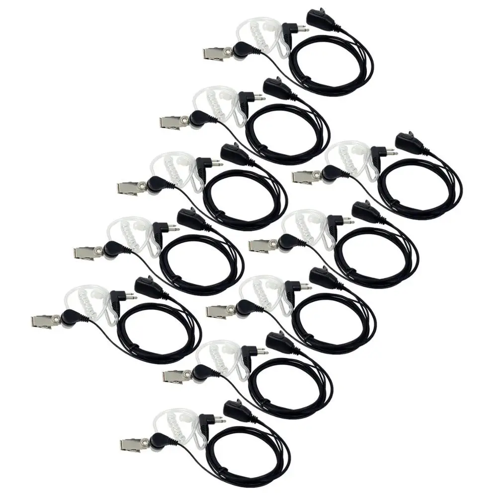 

10x2 PIN 8 мм PTT Скрытая Акустическая трубка наушники-вкладыши для Motorola GP308 радио
