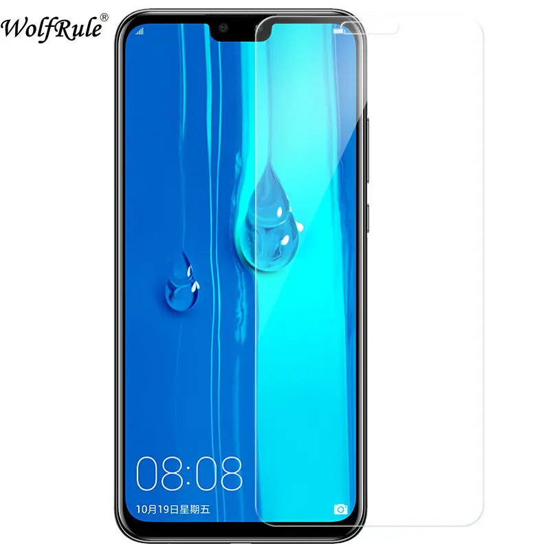 2 piezas de vidrio Huawei Y9 2019 Protector de pantalla de vidrio templado para Huawei Y9 2019 2.5D pel&iacute;cula de tel&eacute;fono antiara&ntilde;azos Huawei Enjoy 9 Plus-0