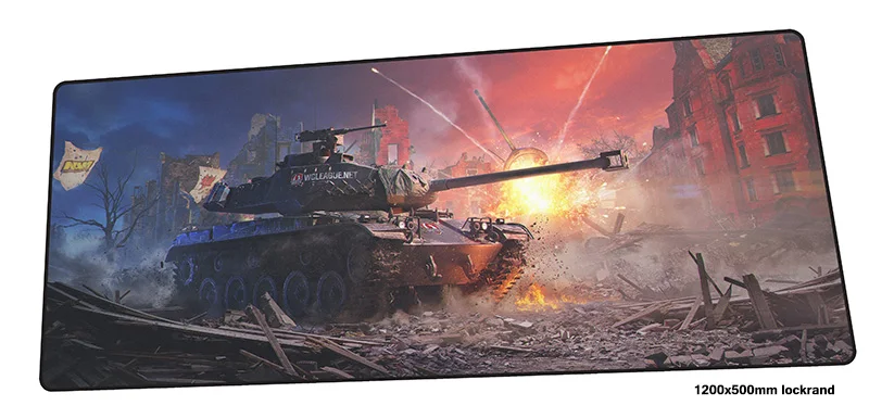 Игровой коврик для мыши World of Tanks с заблокированным краем 120x50 см нетбука игровой