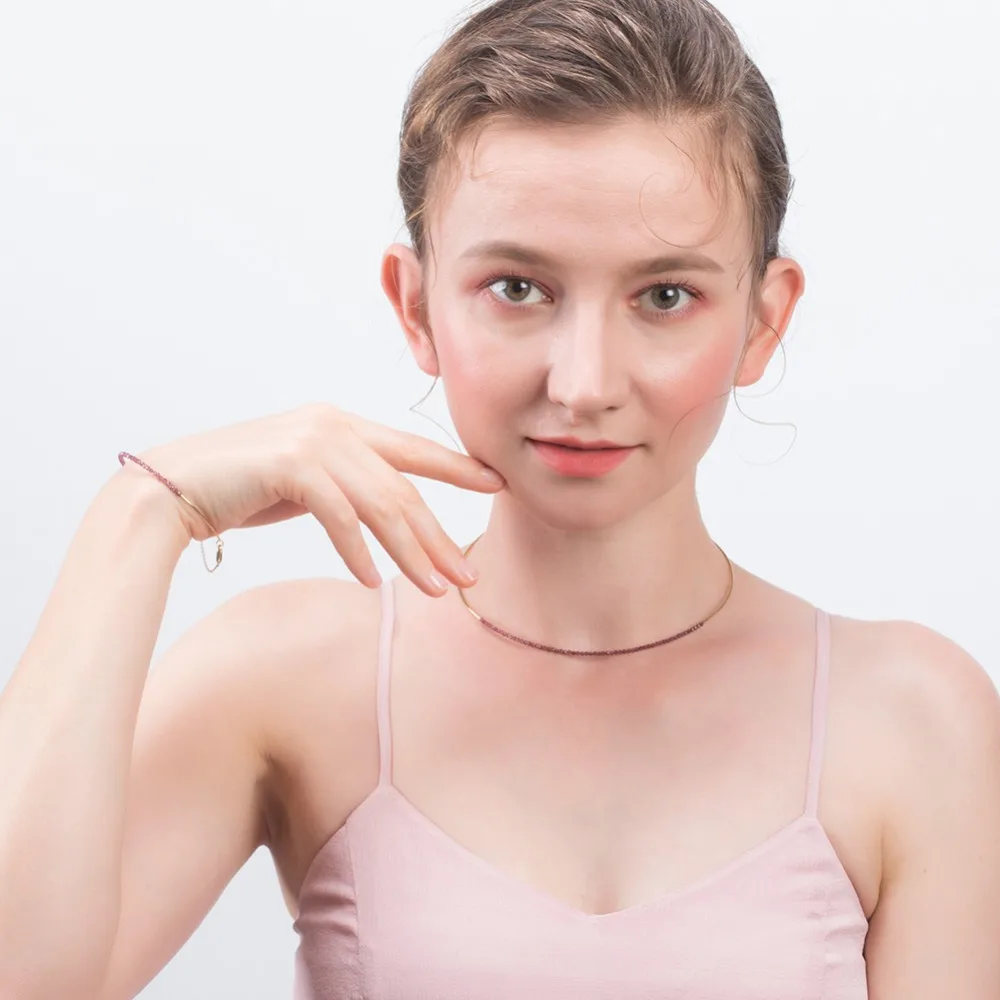 ORSA JEWELS, элегантные, 925, красный гранат, очаровательные браслеты, Стерлинговое Серебро, 18 K, Золотая цепочка, браслеты, модные, хорошее ювелирное изделие, SB46-R