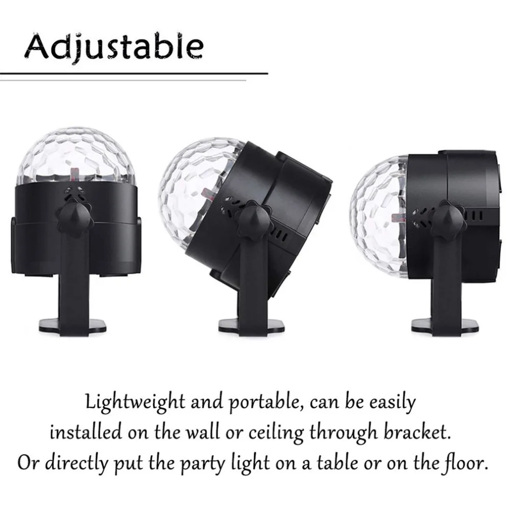 YK2278-US 3-color voice control magic ball Mini portable stage light beauty | Освещение
