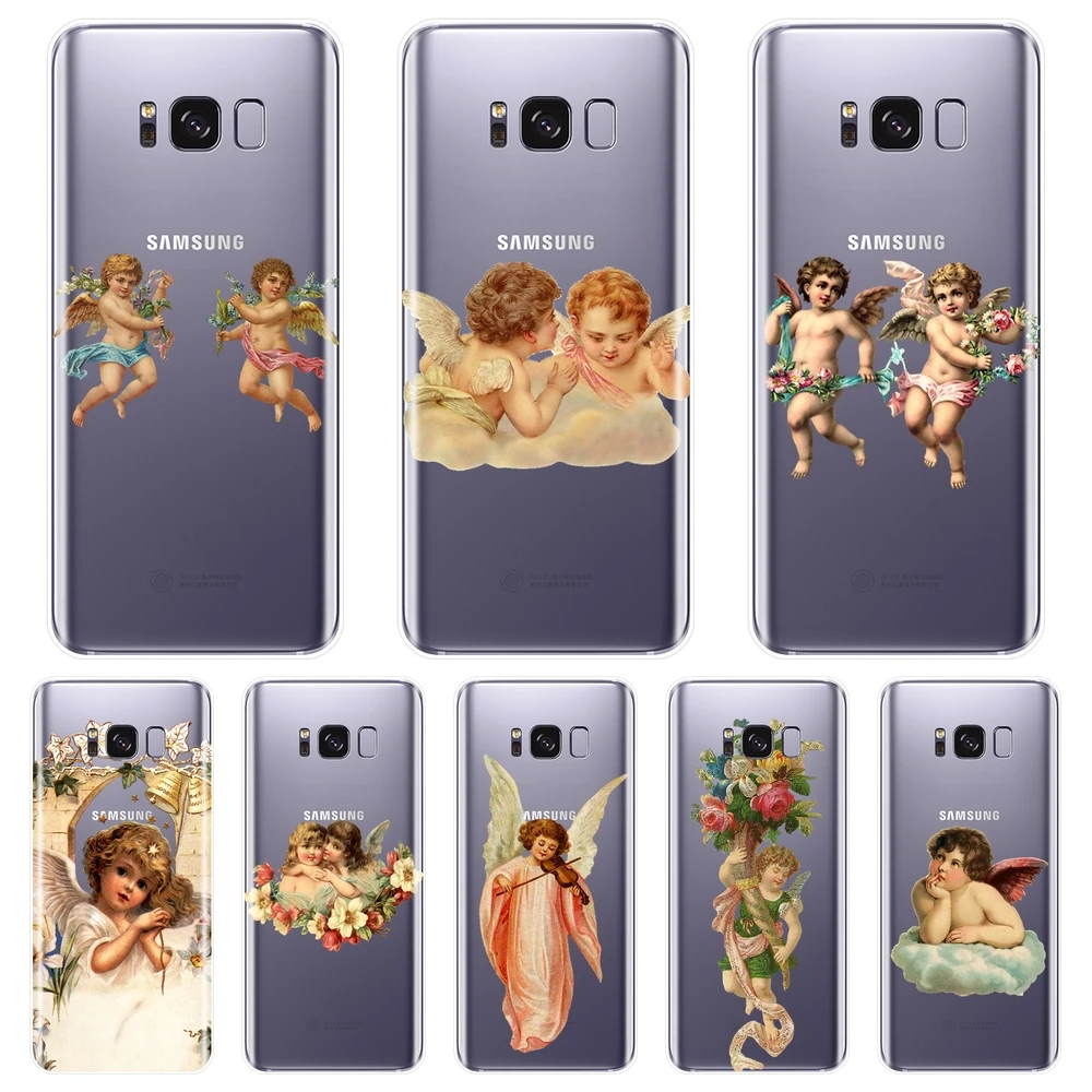Чехол с изображением девушки ангела для Samsung Galaxy S8 S9 Plus S5 S6 S7 Edge мягкий силиконовый