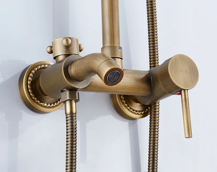 European luxury antique bath shower set with brass bathroom faucet and lifting by cheap price | Обустройство дома