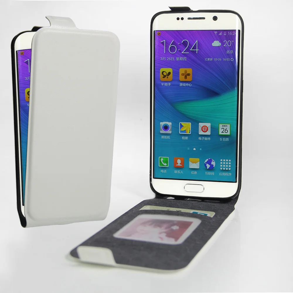 Мобильный Телефонные Чехлы для Galaxy S6 край чехол раскладушка флип PU покрытие края