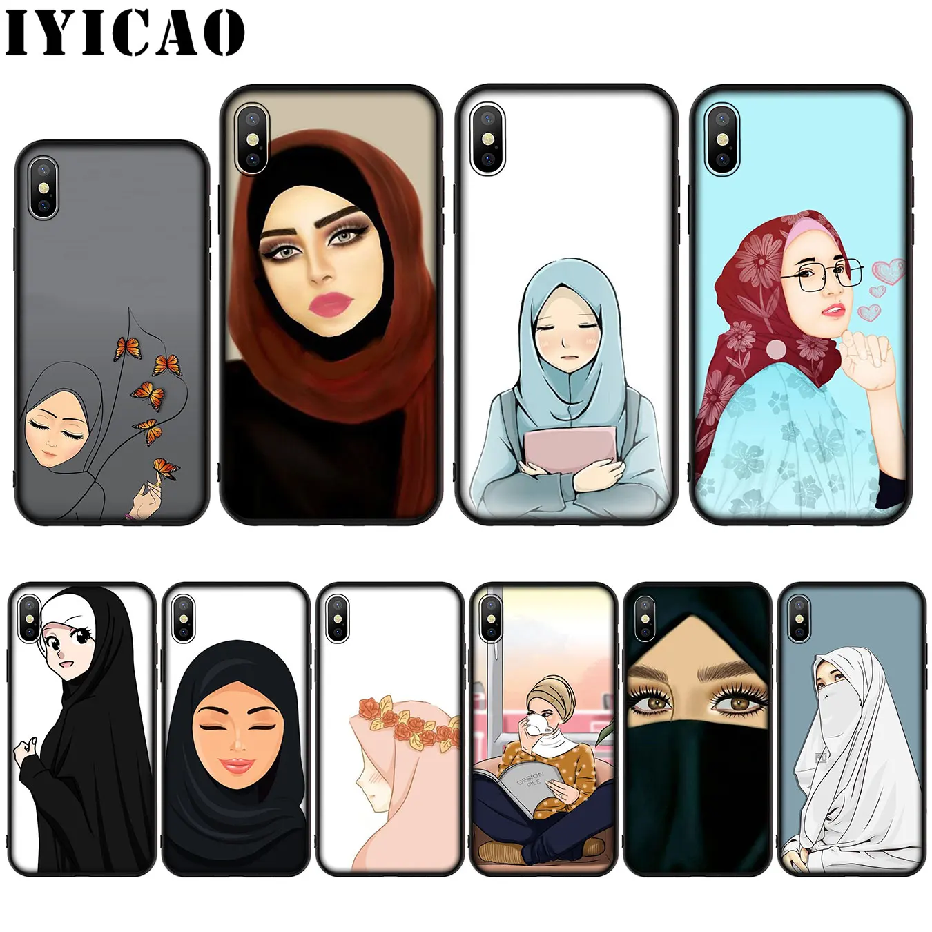 Мусульманский Исламский Черный силиконовый мягкий чехол для iPhone 11 Pro Max XR X XS 8 7 6 6S