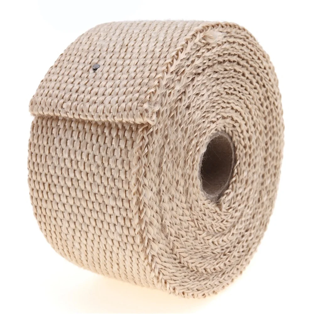 Термоизоляционная лента для выхлопных газов 5 м х 50 мм огнестойкая ткань рулон