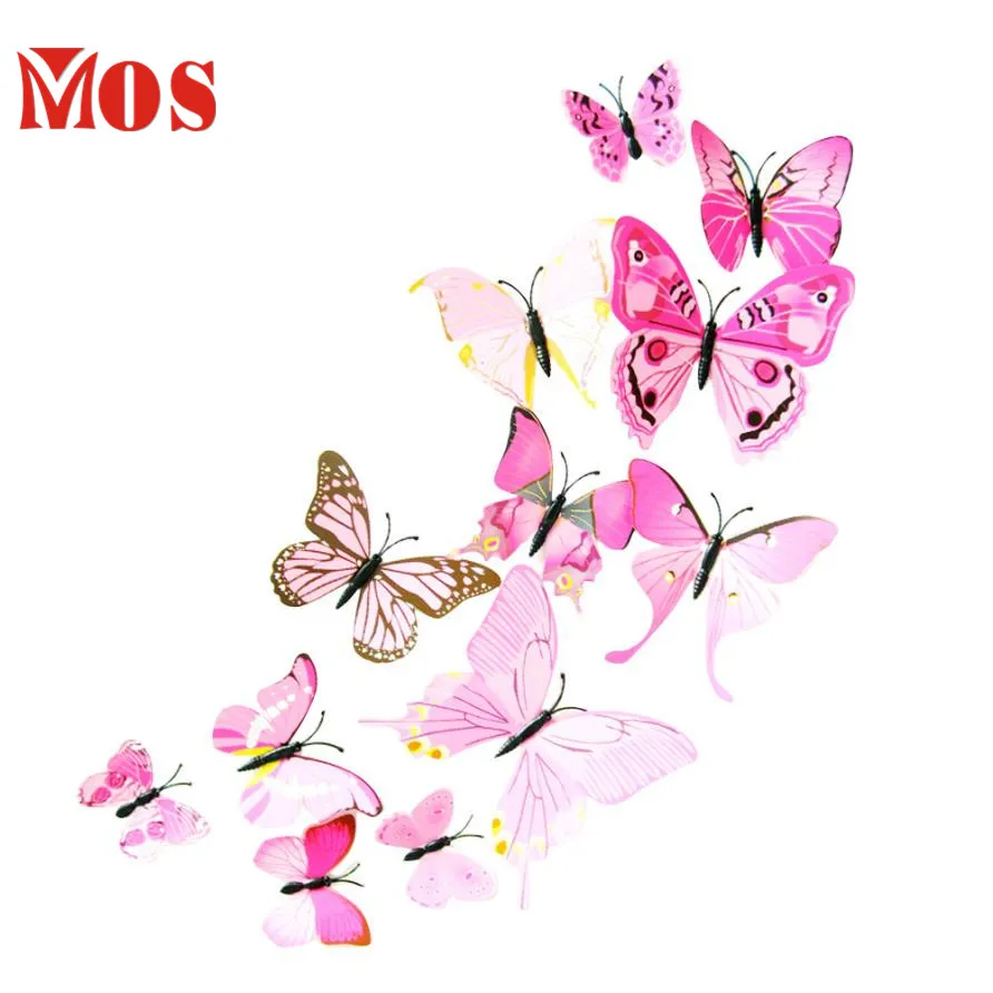AG 2 2017 Hot Selling 3D DIY Wall Sticker Stickers Butterfly Home Decor Room Decorations New 420 | Дом и сад