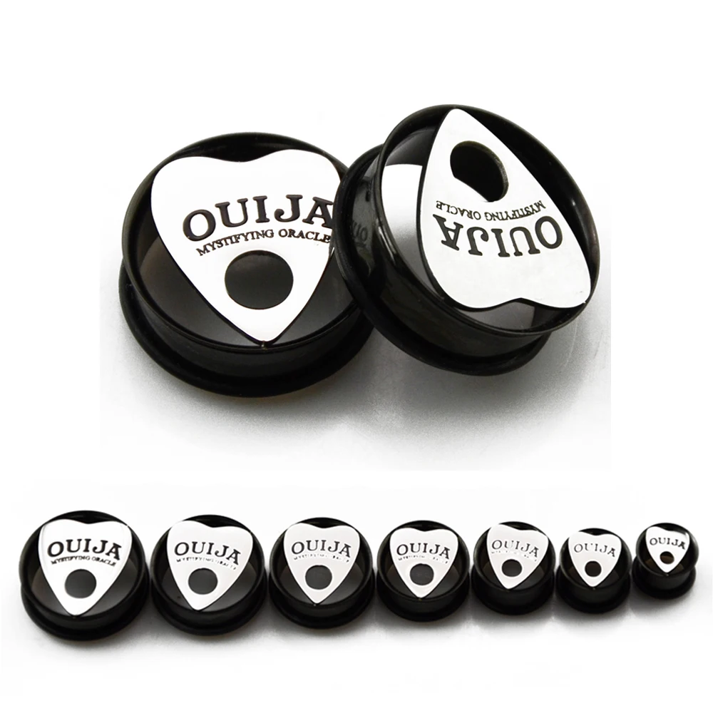 Пара ушных вкладышей Ouija ушные пробки одиночные расклешенные туннели для тела
