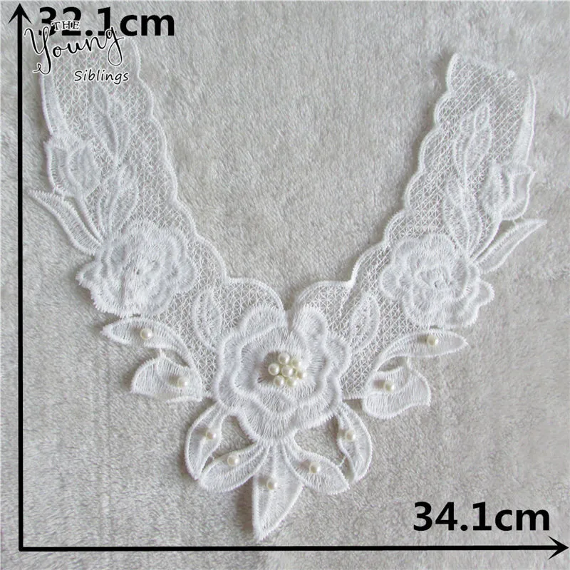 Различные стили кружевного воротника из АБС-пластика с жемчужной вышивкой для