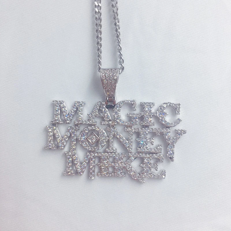 Мужская подвеска Missfox ожерелье с медным металлическим кристаллом золотое