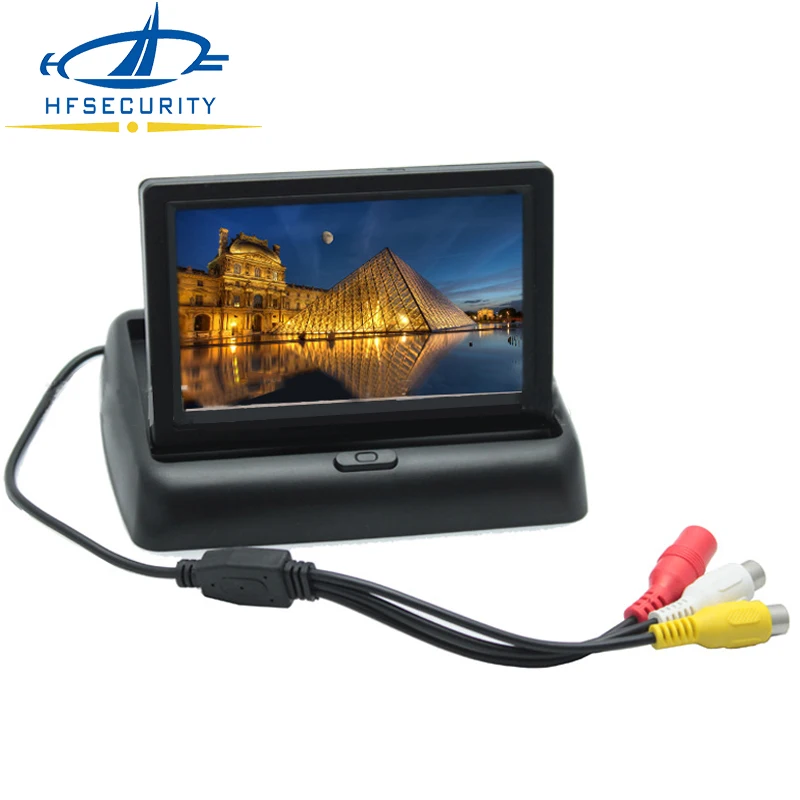 [Hfsafety] 4 3 дюймовый TFT LCD 272*480 видео вход для заднего вида камеры DVD VCD DC 12V складной