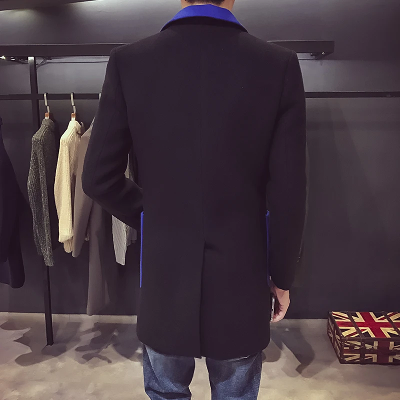 2019 шерстяное пальто украшение обруч Длинная ветровка британская Корейская