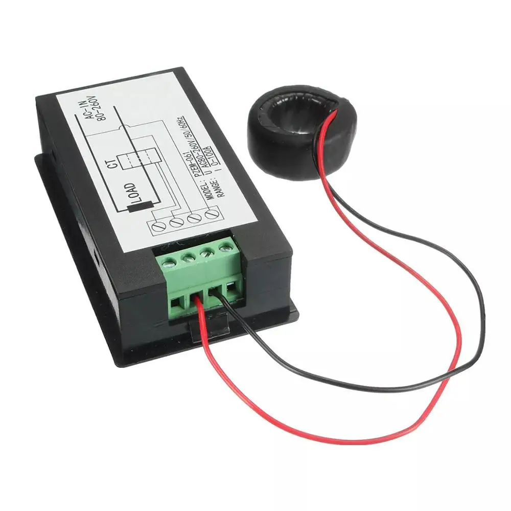 AC 80-260V 100A Цифровой Текущий Напряжение амперная нагрузка ЖК-дисплей Мощность