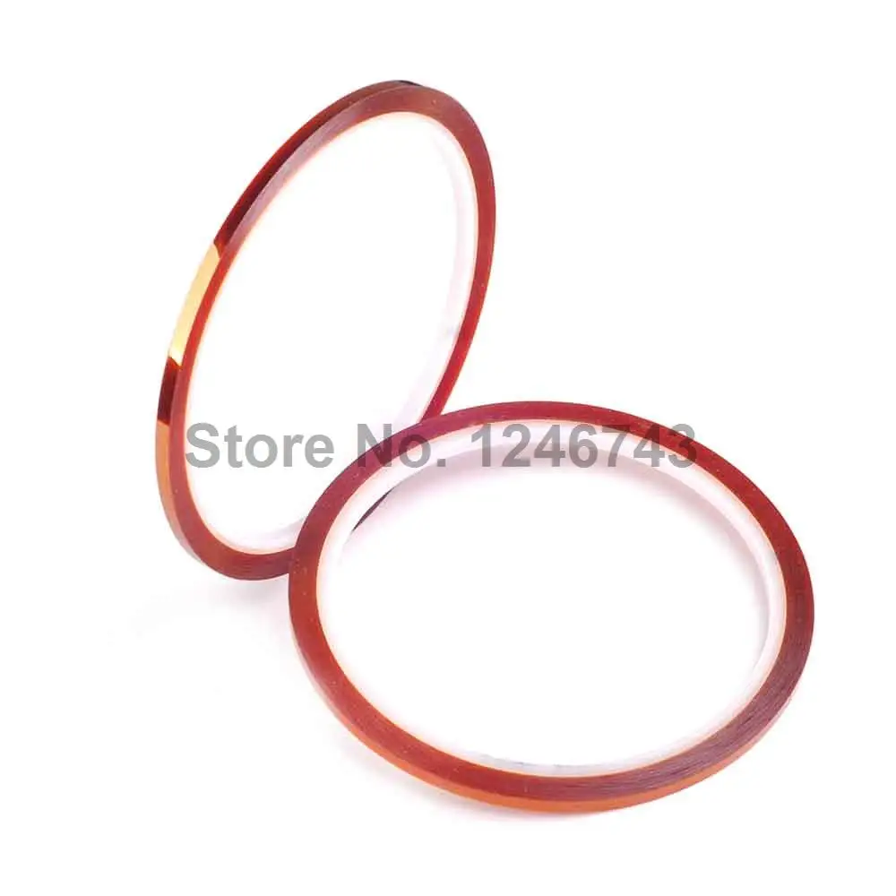 

1PCS 3mm Heat Resistant High Temperature Polyimide Adhesive Tape Tawny Hot New