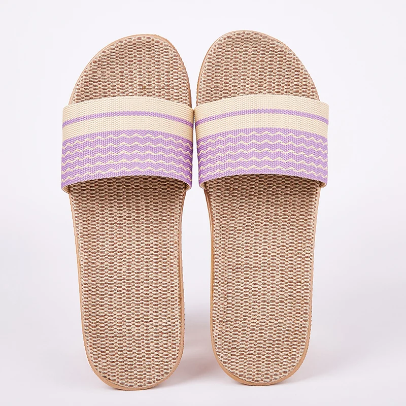 Большой Размеры летние пляжные сандалии Для мужчин льняные тапочки обувь