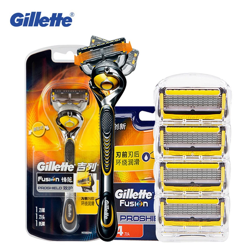 Бритвенные лезвия Gillette Fusion Proshield для мужчин безопасные бритвы бритья бороды