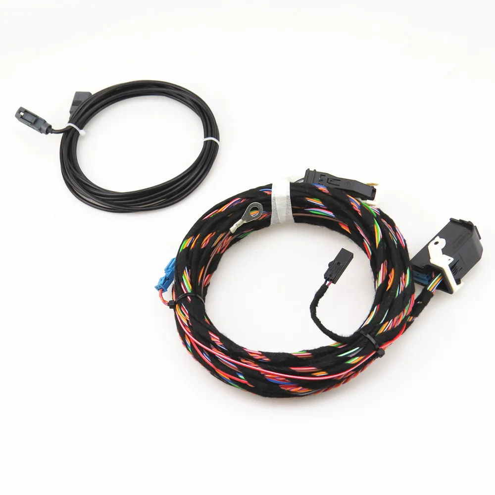 FHAWKEYEQ RGB Реверсивный Просмотр видео Камера КАБЕЛЬ жгута проводов комплект для VW Tiguan A6 A4 Q5 A7 A5 S5 RNS310 RNS315 RCD510 5ND827566C