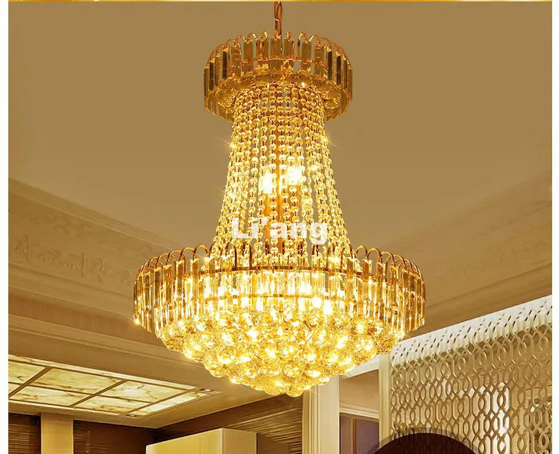2017 Современная Золотая светодиодная хрустальная люстра E14 с 5 лампочками