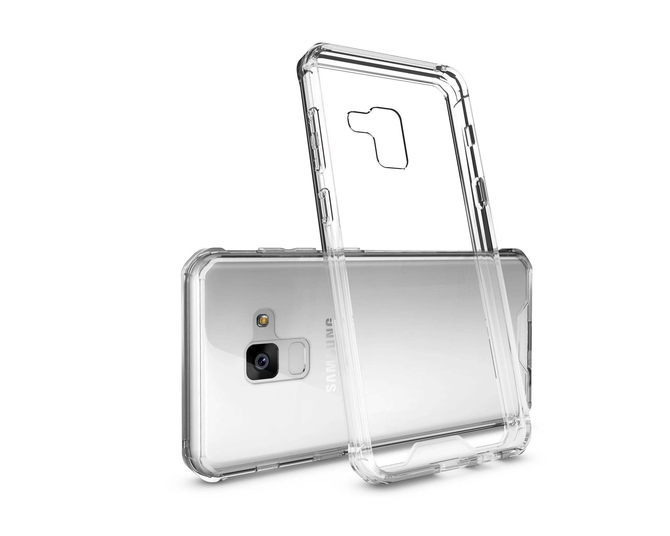 A8 2018 чехол для samsung Galaxy крышка антидетонационных ТПУ + прозрачный PC принципиально