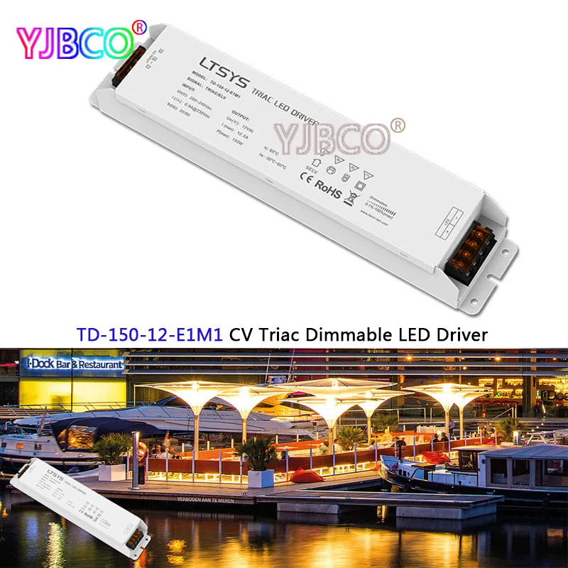 LTECH Новый Интеллектуальный светодиодный драйвер TD 150 12 E1M1 Вт 12VDC 12.5A симистор