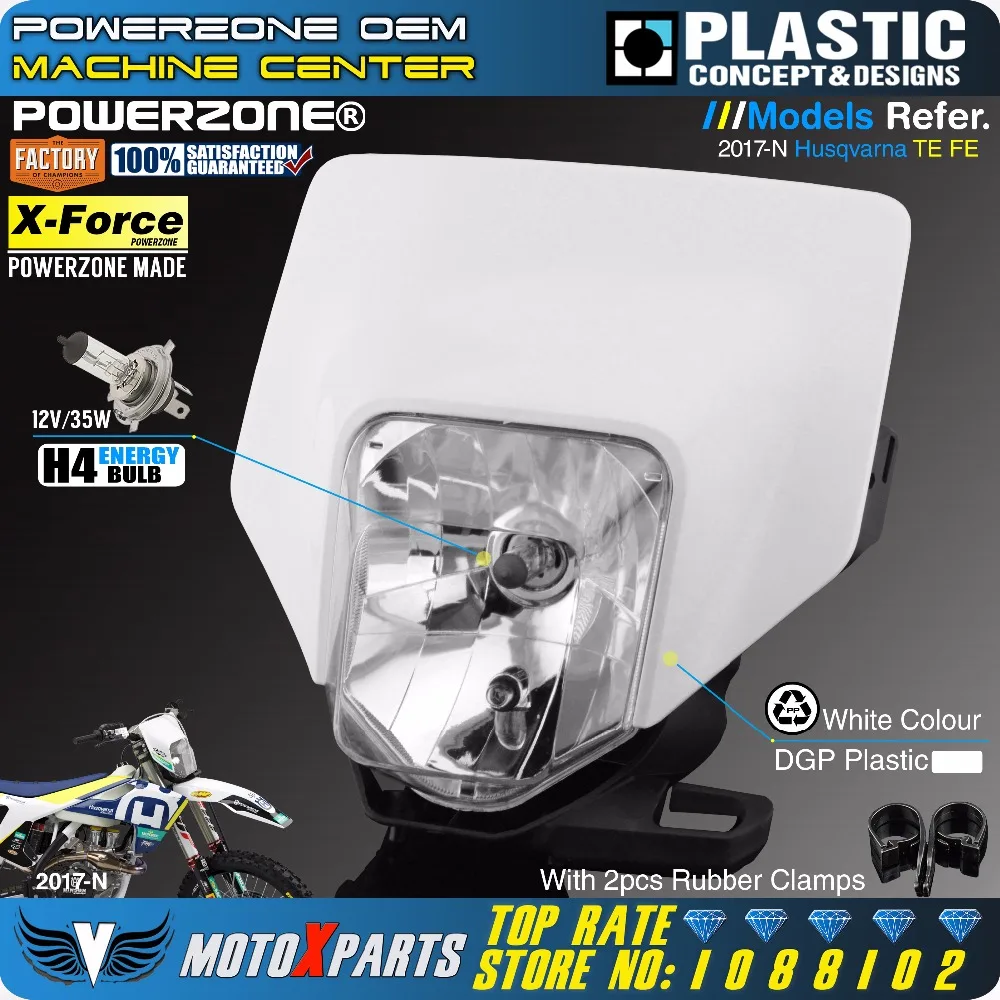 Головной фонарь для мотоцикла PowerZone лампа обтекатель Supermoto HUSQVARNA FE TE 2018 17 MX