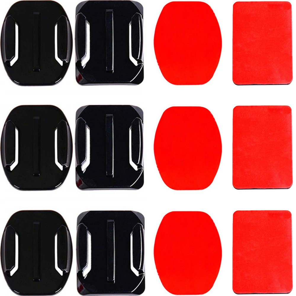 Adhesive Sticker Pad Flat Curved Mounts For Go Pro 7 6 5 4 3 GoPro Hero Xiaomi Yi 4K Camera Accessories | Электроника