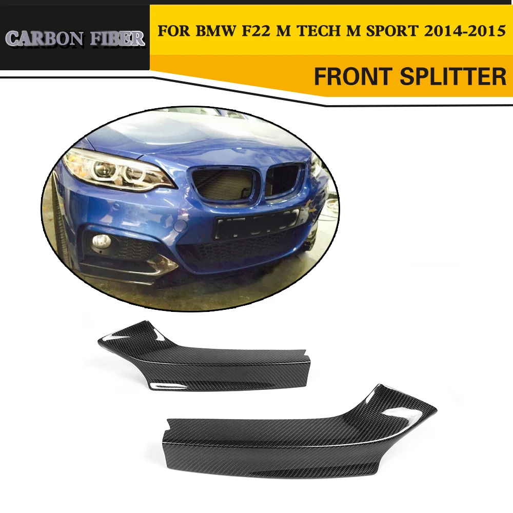 Карбоновые гоночные передние разветвители губы для BMW M235i M240i F22 M Sport Coupe Convertible 2014