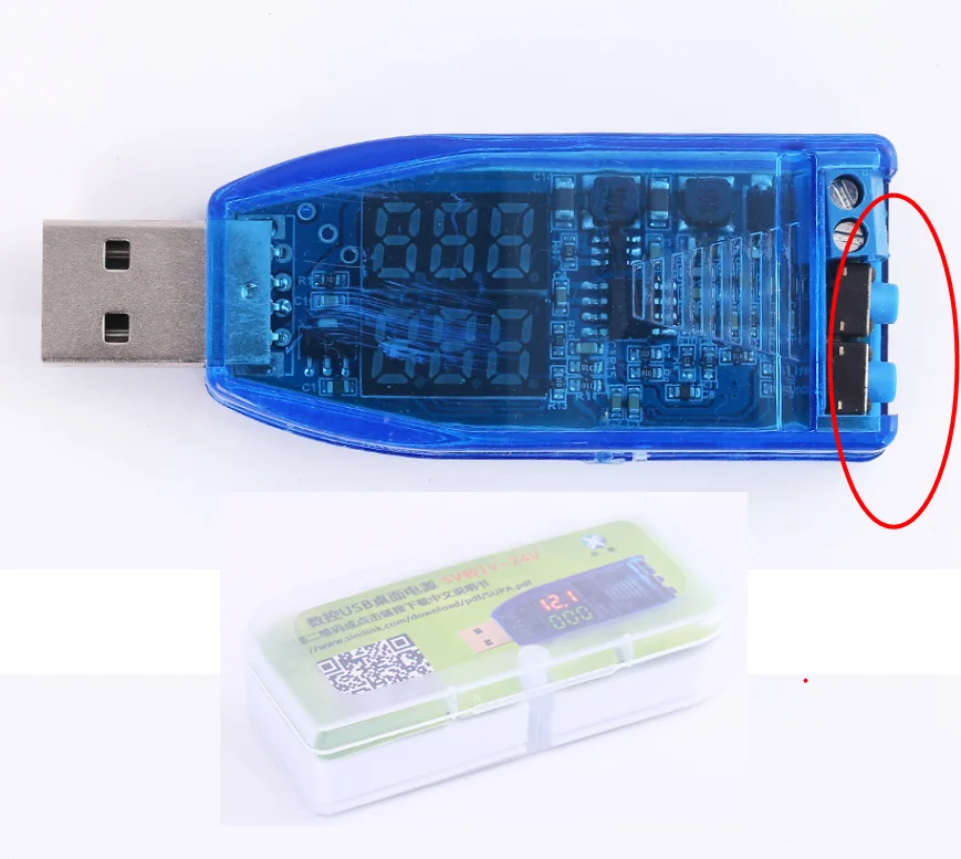 DC-DC 5 В до 3,3 В 9 в 12 В 24 USB понижающий модуль питания напряжение тока двойной дисплей понижающий повышающий преобразователь - Цвет: With Box