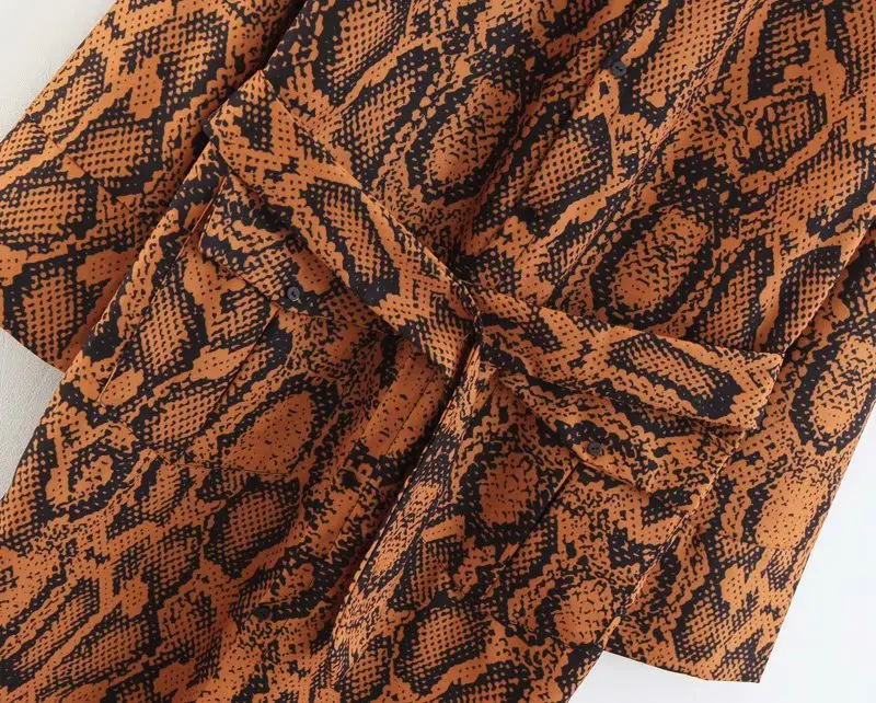 Платье с поясом женское винтажное принтом в виде змеи длинное 2019|Женские платья| |