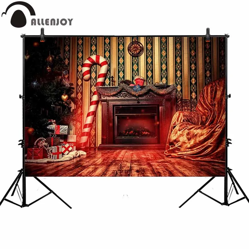 Allenjoy Рождественский камин фон для фотосъемки винтажный волшебный реквизит