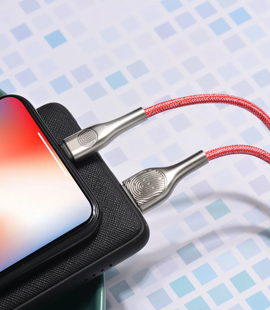 hoco кабель usb для lightning быстрая зарядка передача данных провод для iphone ipad зарядное устройство 2.4a шнур для айфона айпада лайтнинг зарядник прочный юсб провод для зарядки зарядный адаптер на айфон айпад