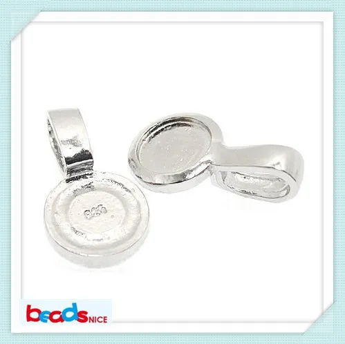 Beadsnice ID3426 new vintage style 925 sterling round pendant tray silver for Blank Bezel Pendant Settings | Украшения и