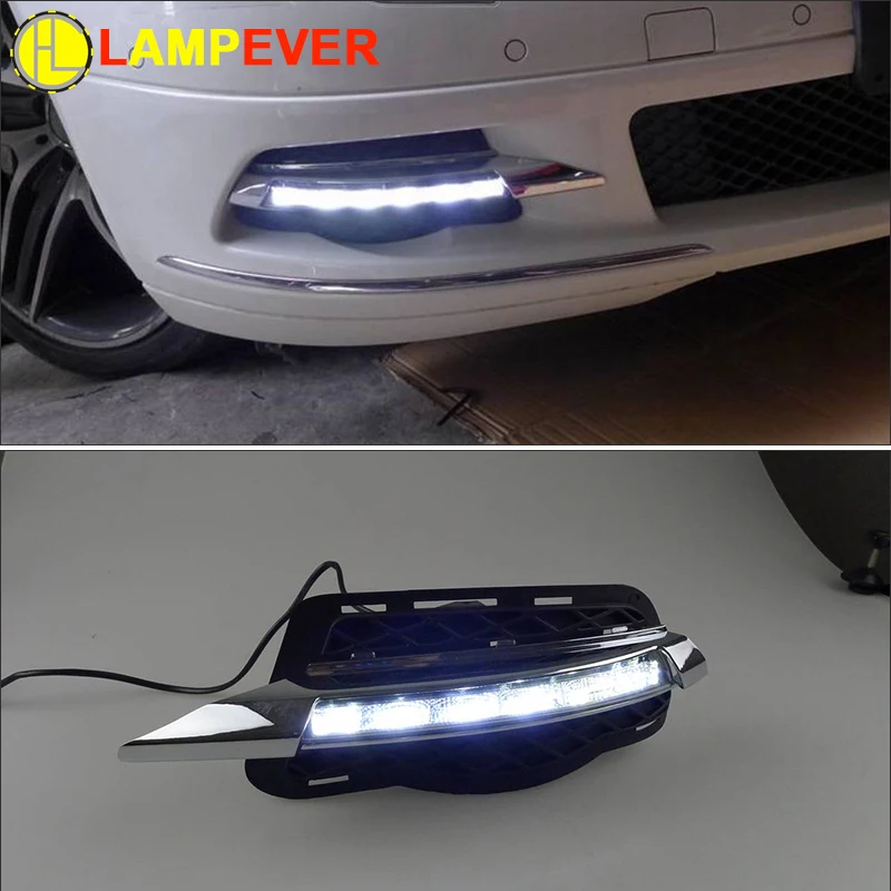 Автомобильные светодиодные дневные ходовые огни Lampever для Mercedes Benz W204 C Class C180 C200 C250