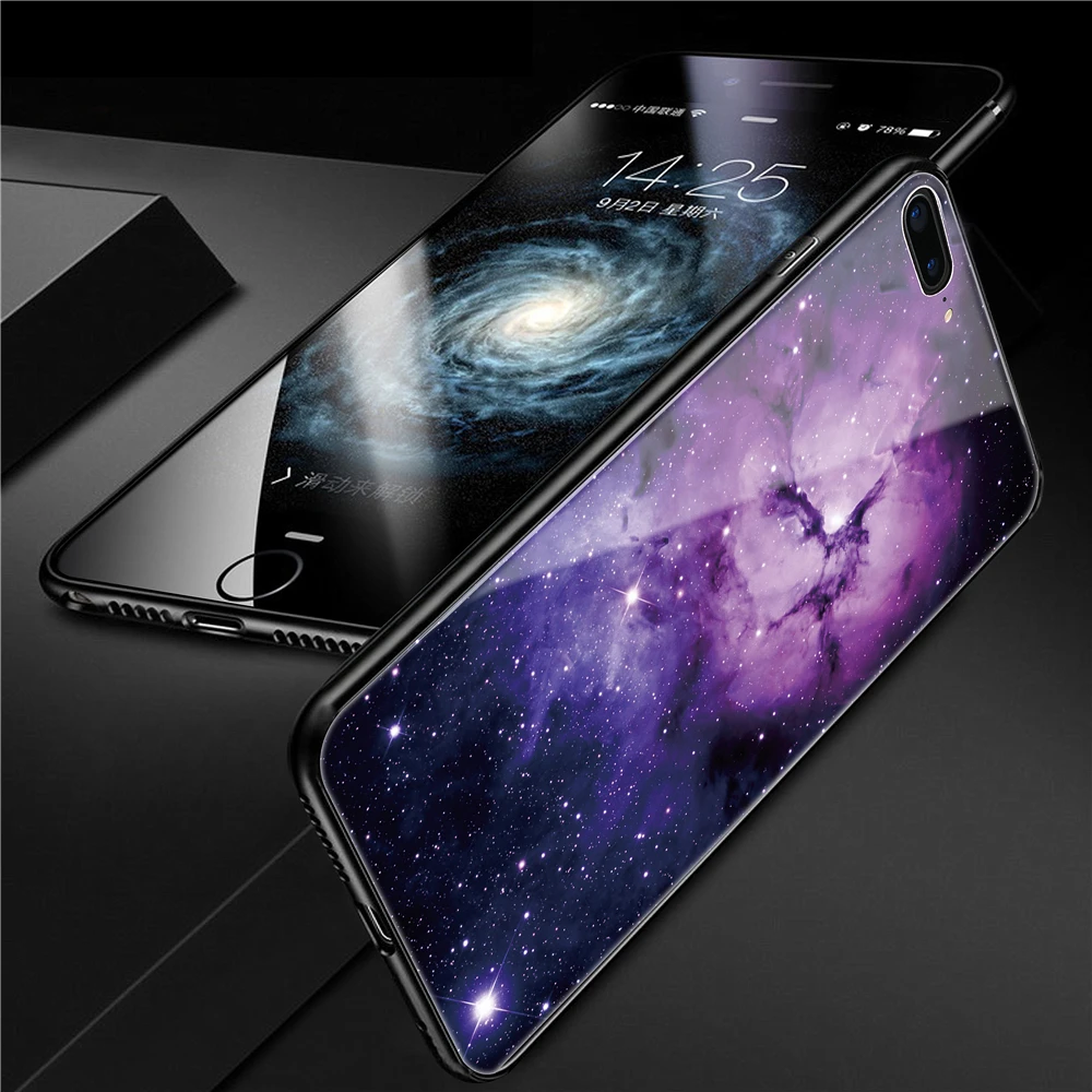 Чехол для мобильного телефона Apple iphone 7 plus 7P 8 Plus P i7 роскошное закаленное стекло