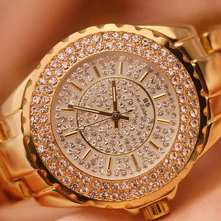 2018 новейшие модные высокое качество Топ оригинальный бренд женские часы золотые