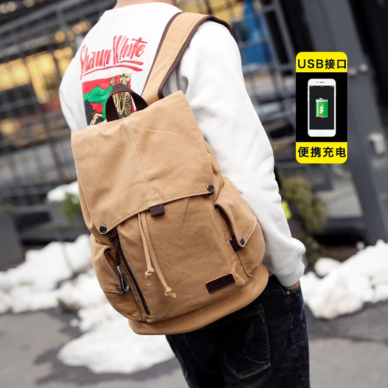 

Tidog корейский мужской повседневный модный холщовый рюкзак