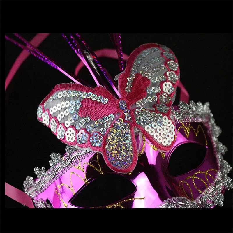 Womens LED Light Flashing Glow Butterfly Mask Venetian Mard Gras Masquerade Masks Party Wedding Festival Cosplay Costume|Сверкающие