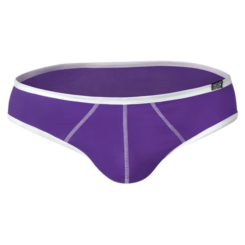 Purple Мужские спортивные одноцветные трусы, удобные дышащие летние шорты, мужское нижнее белье, сексуальные трусы, мужские трусы 30J18 - Color: Purple