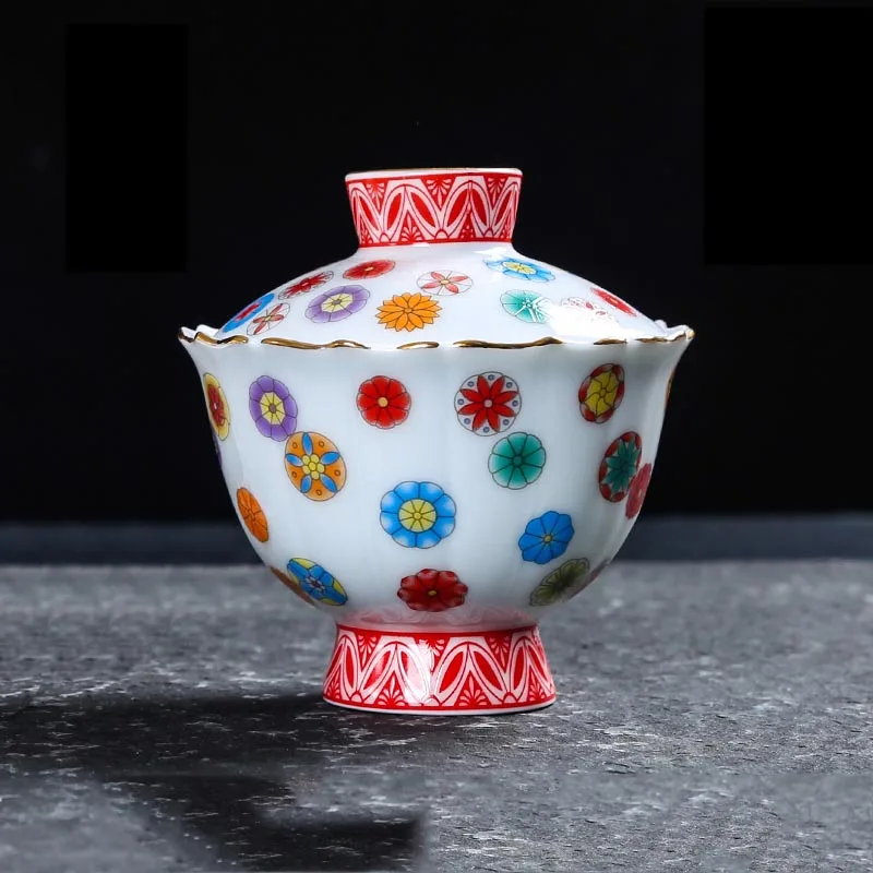 

Chinese Style Ceramic Gaiwan Jingdezhen Blue and White Porcelain Drinkware Office Tea Ceremony Tea Bowls Teapot Sent Friend Gift